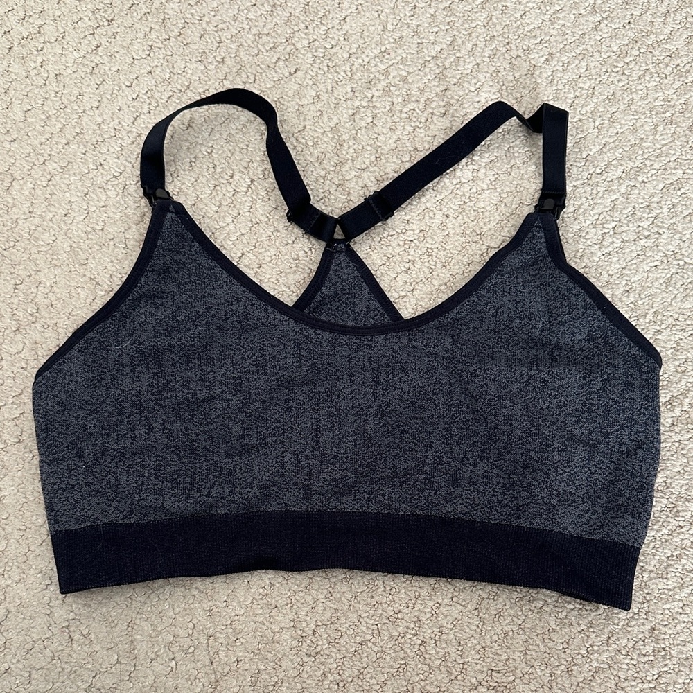 Modern Eternity Charcoal Nursing Sports Bra